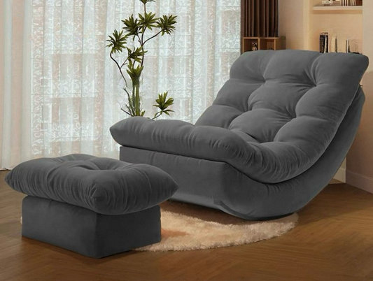 Luxury Recliner Lounge Chair with Ottoman Footrest