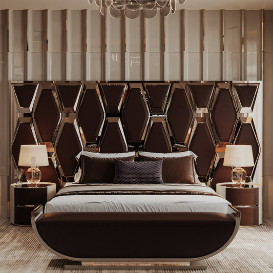 Italian Luxury Wide Screen Double Bed