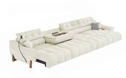 Modern Electric Chenille Lounge Sofa With Phone Holder