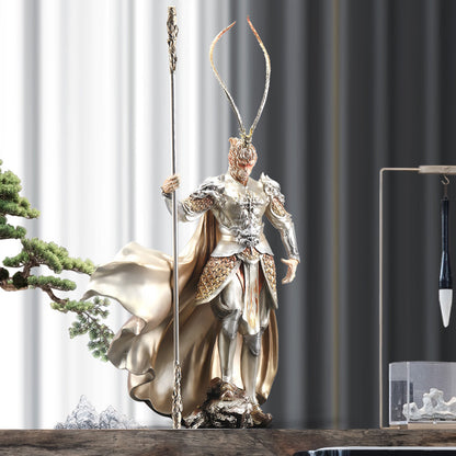 Return of the Wu Kong King Warrior Statue with Spear