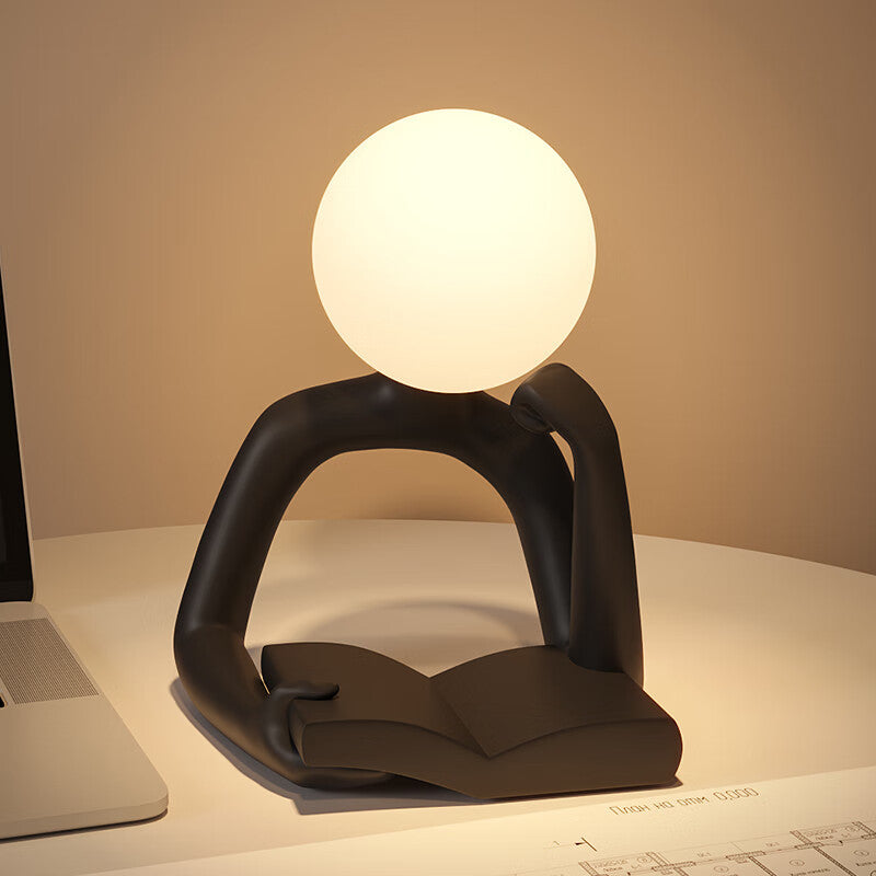 Modern Abstract Reading Man Table Lamp