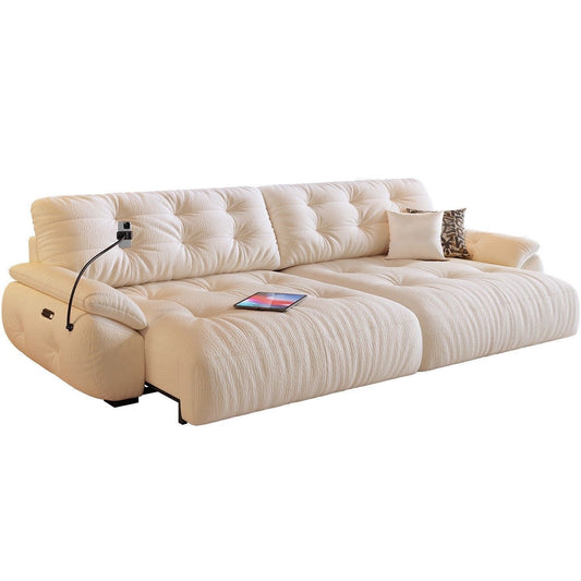 Luxury Multifunctional Retractable Fabric Sofa Bed With USB Charging