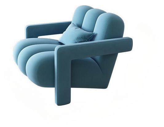 Luxury Modern Velvet Single Sofa Armchair