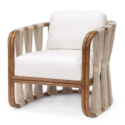 Modern Rattan Lounge Chair with Cushion