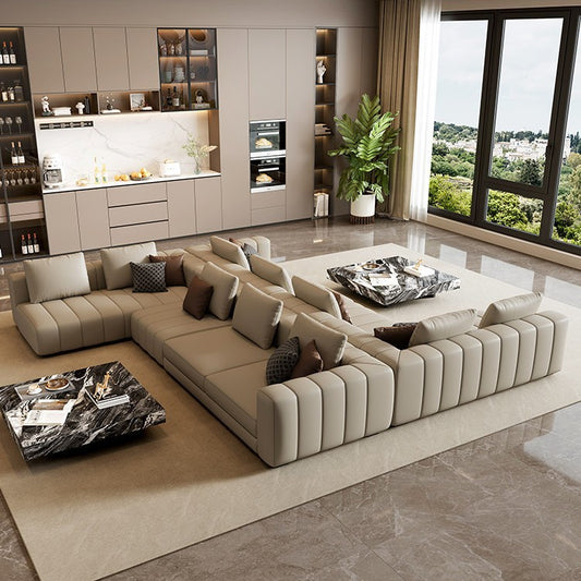 Modern Modular Luxury  Piano Key Sectional Sofa Set
