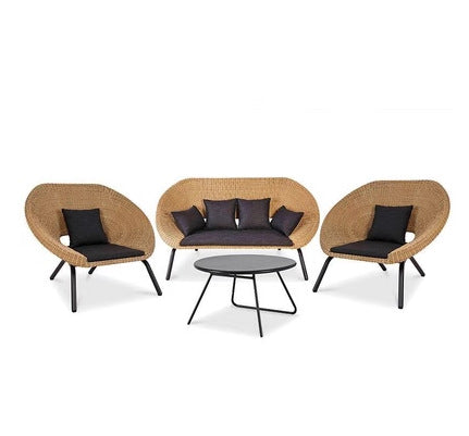 Modern Rattan Outdoor Sofa Set With Coffee Table