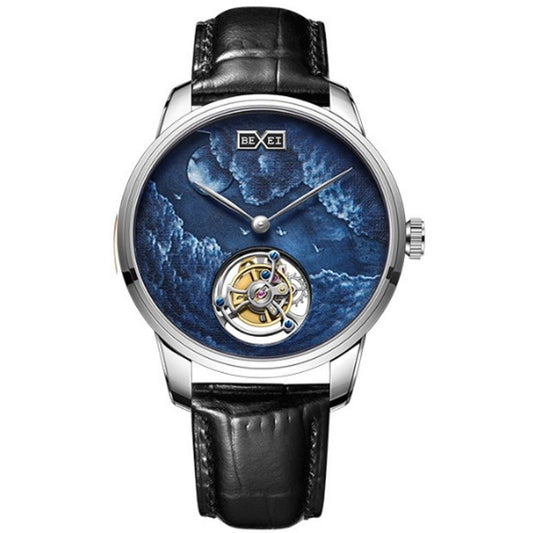 BEXEI Leather Waterproof Mechanical Men's Watch