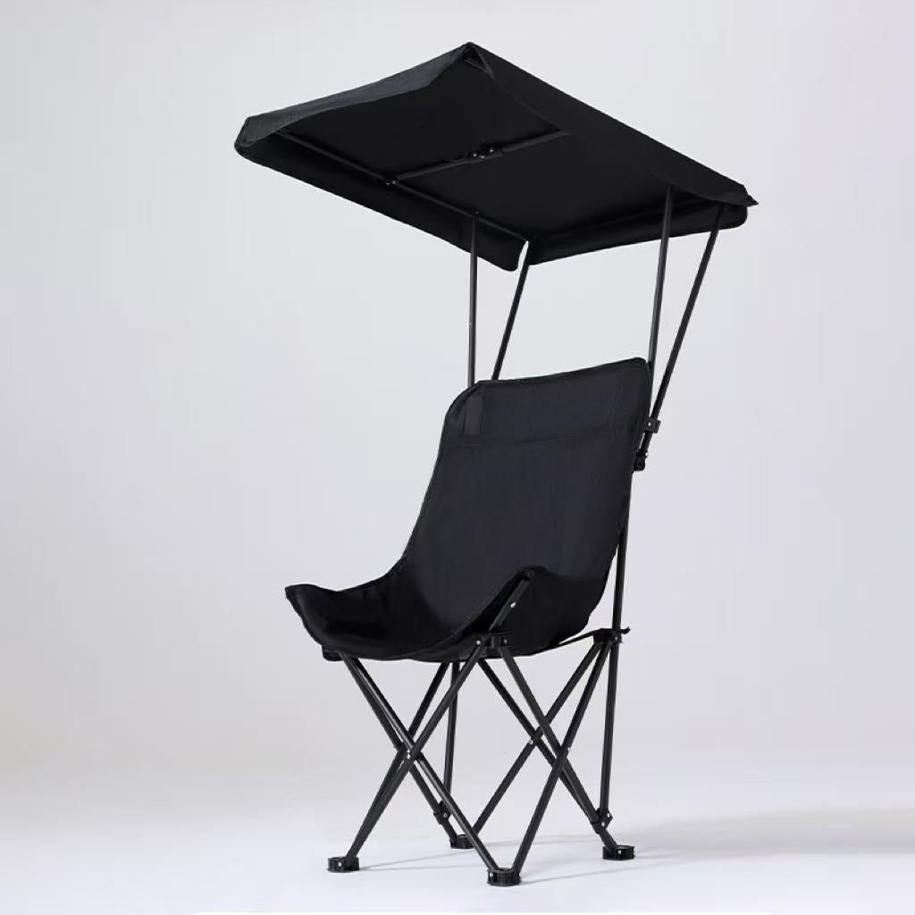 Outdoor Folding Chair with Umbrella Canopy