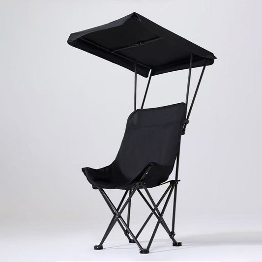 Outdoor Folding Chair with Umbrella Canopy