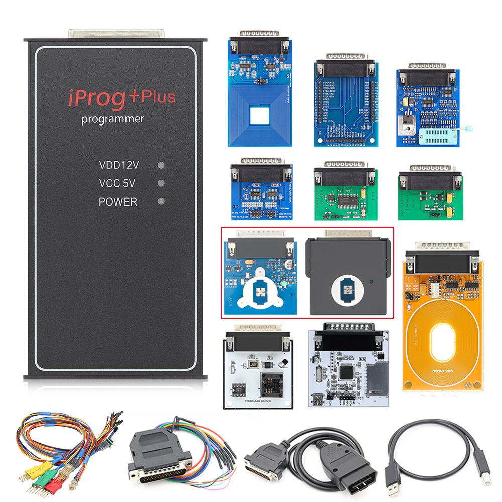 IPROG+ Plus 777 Full ecu IMMO Tool & complete set of adapters with probes
