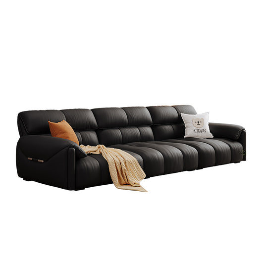 French Retro Leather Sofa