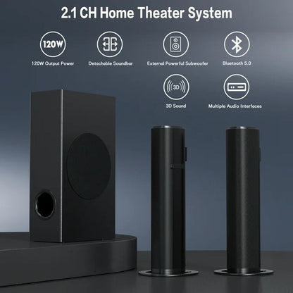 2.1ch Sound Bars for Smart TV with Subwoofer Set 4