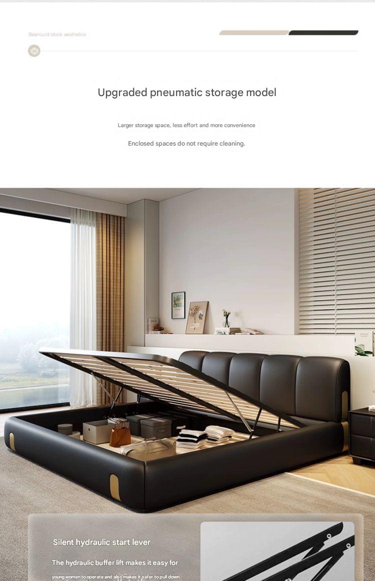 Italian Luxury Soft Leather Double Bed