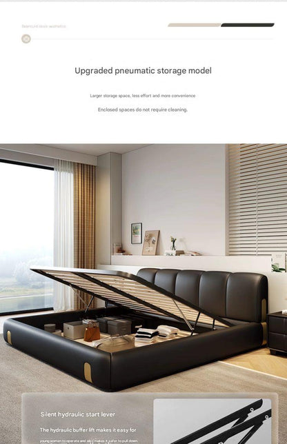 Italian Luxury Soft Leather Double Bed