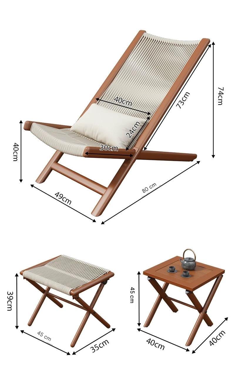 Outdoor Folding Leisure Chair Set With Table