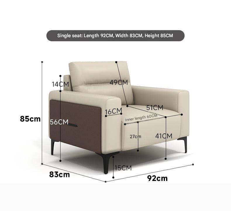 Luxury Leather Sofa Set With Coffee Table