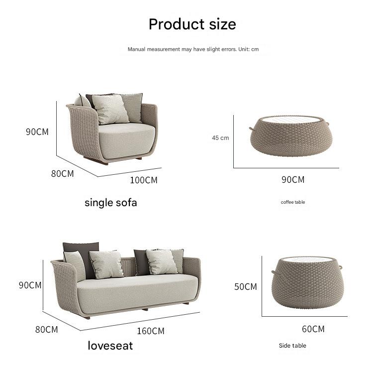 Luxury Outdoor Rattan Sofa Set