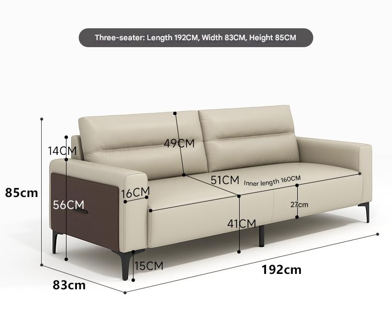 Luxury Leather Sofa Set With Coffee Table
