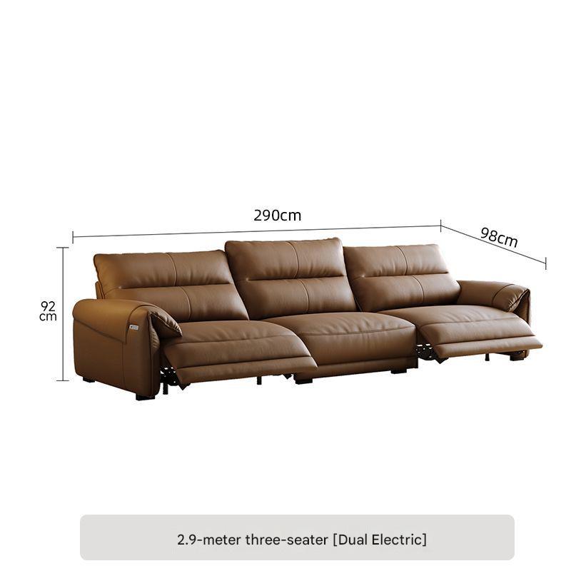 Luxury Adjustable Leather Sofa With Dual Electric Function