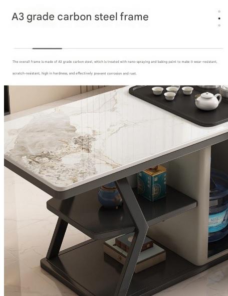 Luxury Stone Slab Tea Table With Chairs