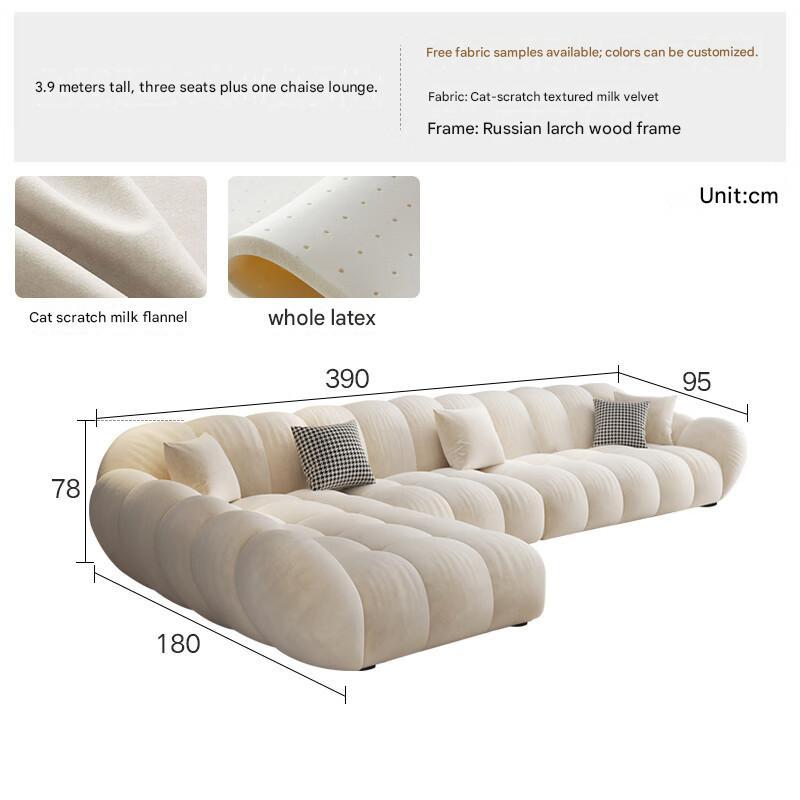 Luxury L-Shape Sectional Sofa with Chaise Lounge