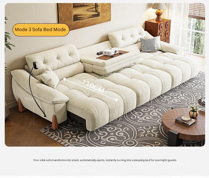Modern Electric Chenille Lounge Sofa With Phone Holder