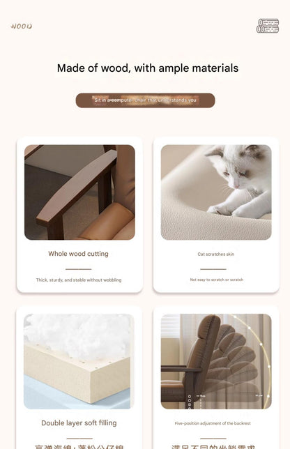 Luxury Adjustable Backrest Lounge Chair With Pedals