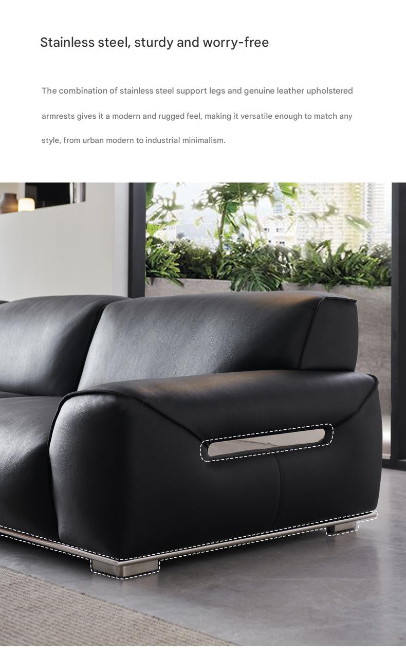 Luxury Leather 3-Seater Sofa