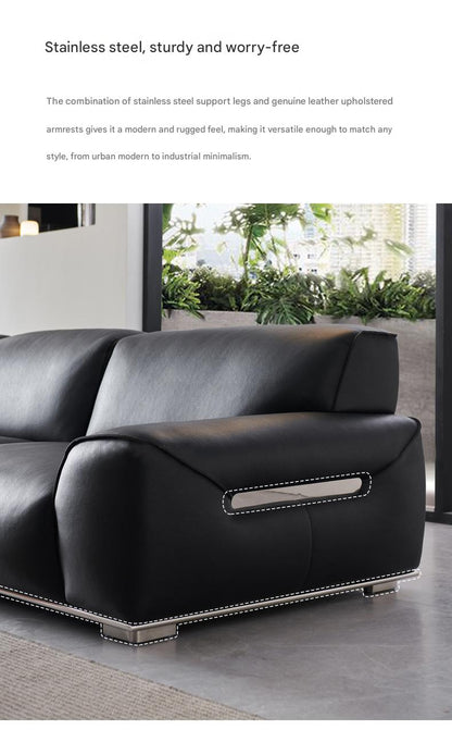 Luxury Leather 3-Seater Sofa