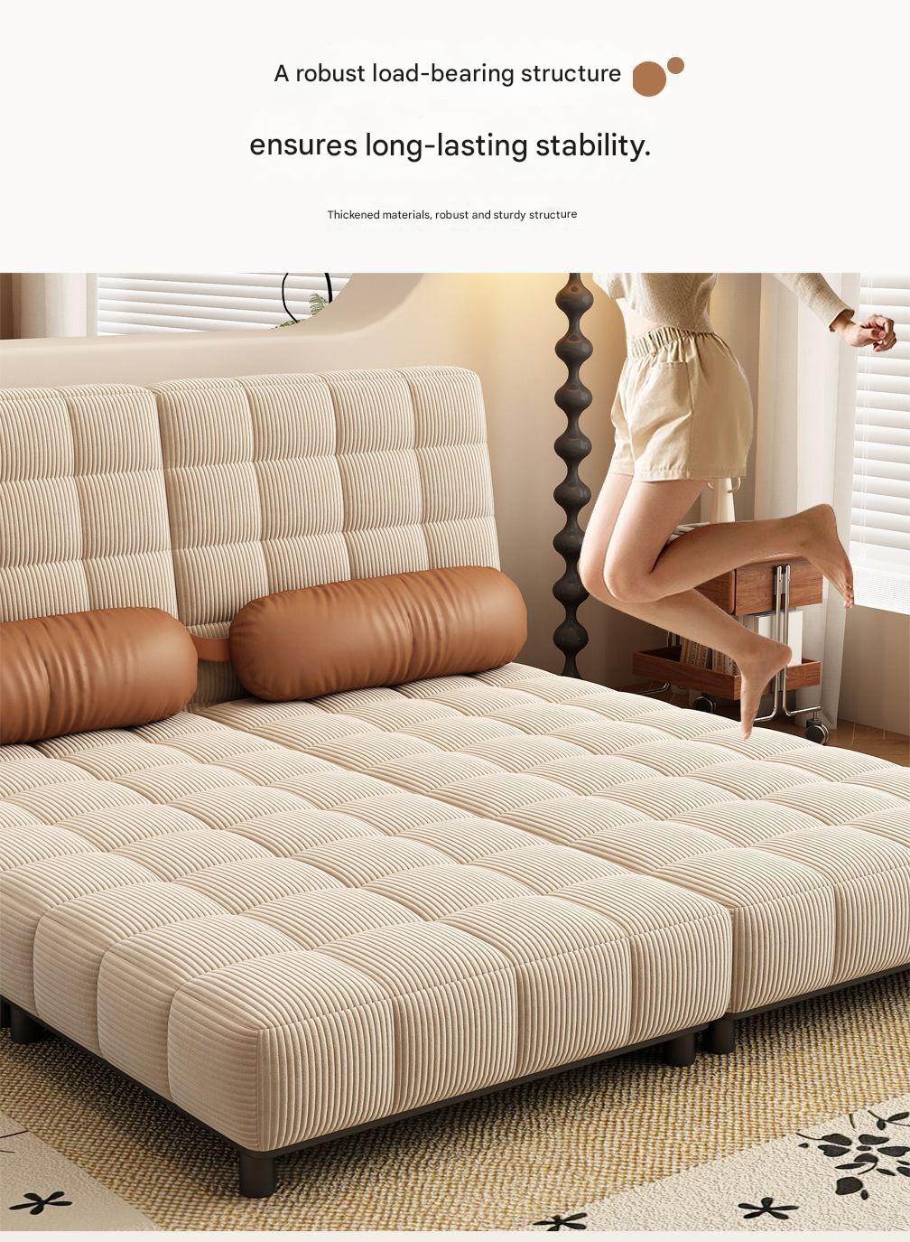Retro Folding Multifunctional Dual purpose Sofa Bed