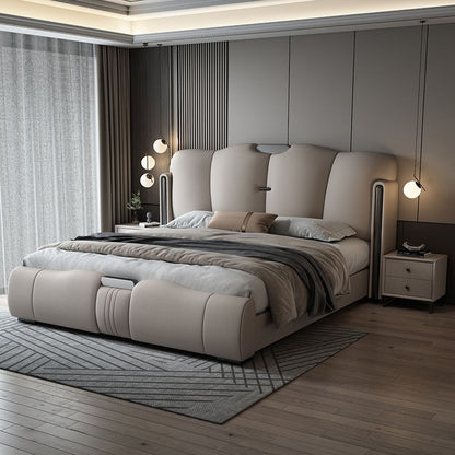 Modern Light Luxury Leather Bed
