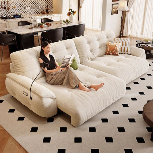 Luxury Multifunctional Retractable Fabric Sofa Bed With USB Charging