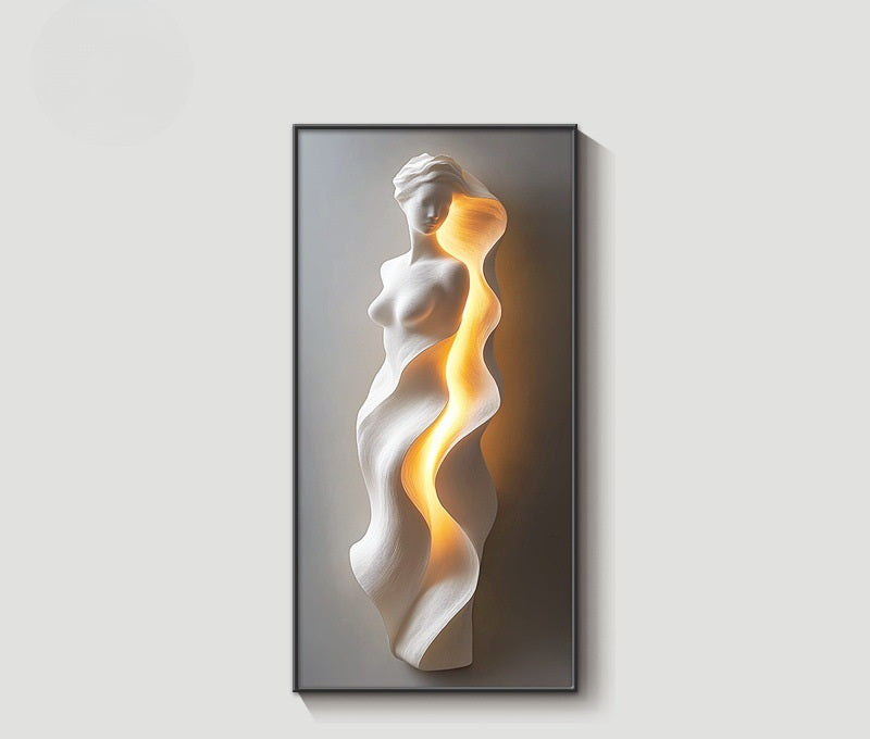 Modern LED Relief Wall Art Painting Frame