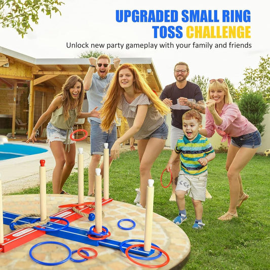 Kids Wooden Ring Toss Game Set