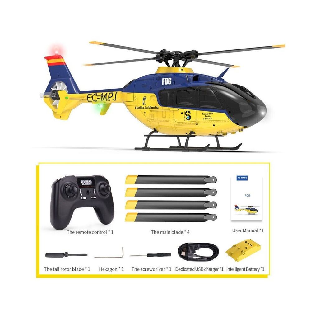 1:36 6CH F06 EC135 Remote Control Helicopter
