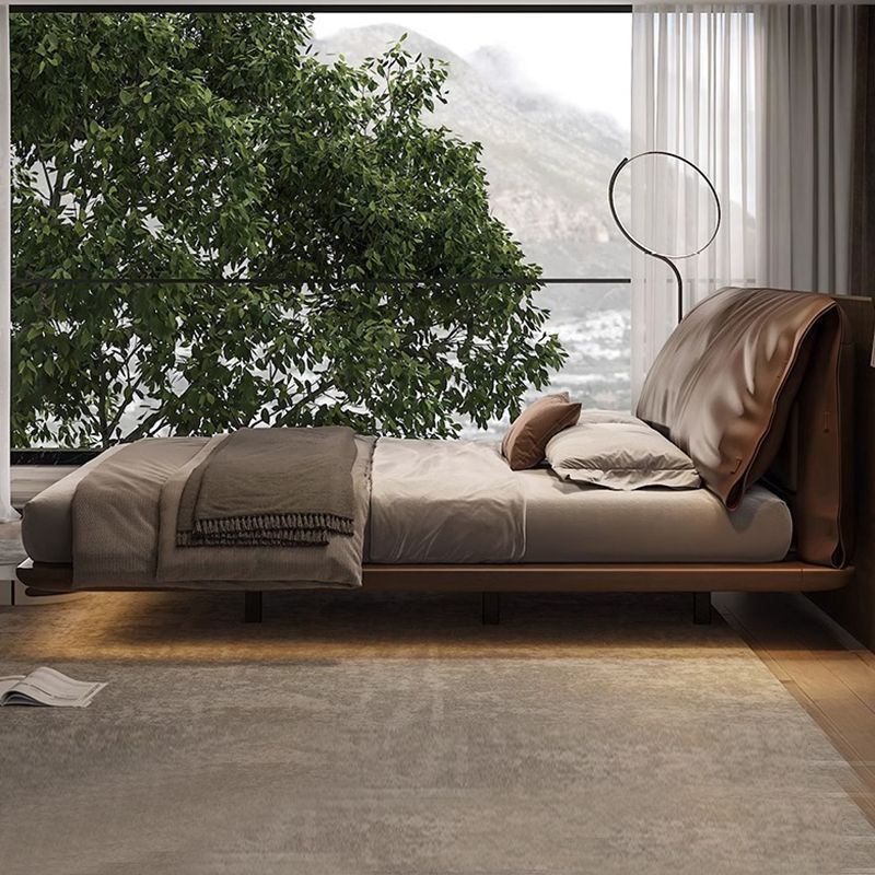 Italian Light Luxury Double Leather Bed