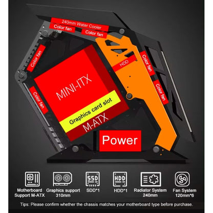PC Gaming K plus ATX CPU Cabinet Case