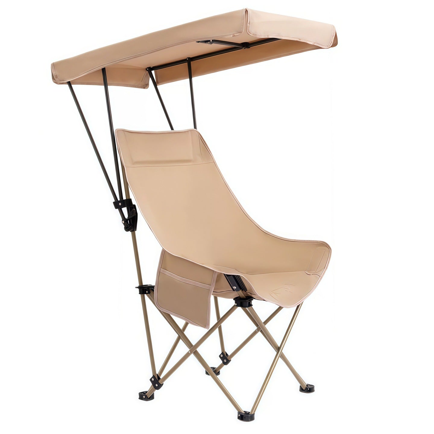 Outdoor Folding Chair with Umbrella Canopy
