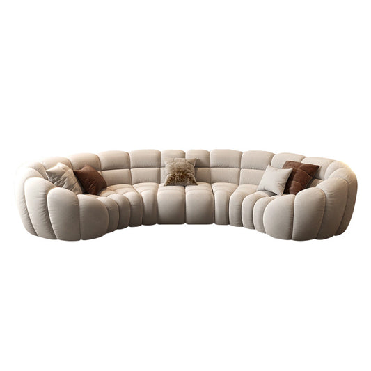 Italian Luxury Fabric Curved Sofa Set