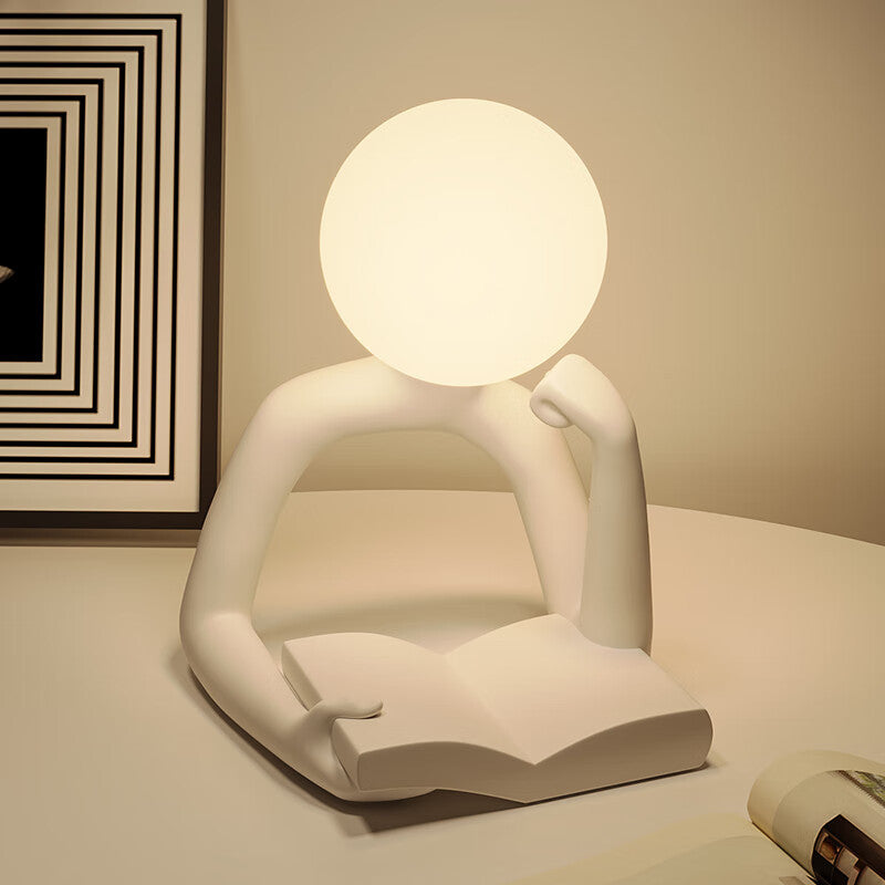 Modern Abstract Reading Man Table Lamp