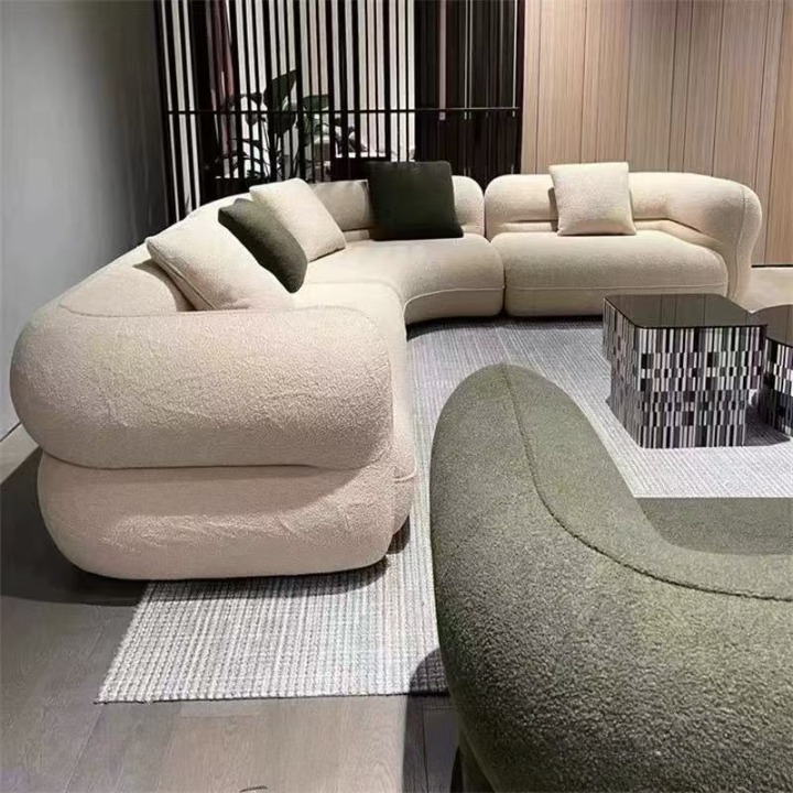 Luxury Italian L-Shaped Sectional Sofa Set
