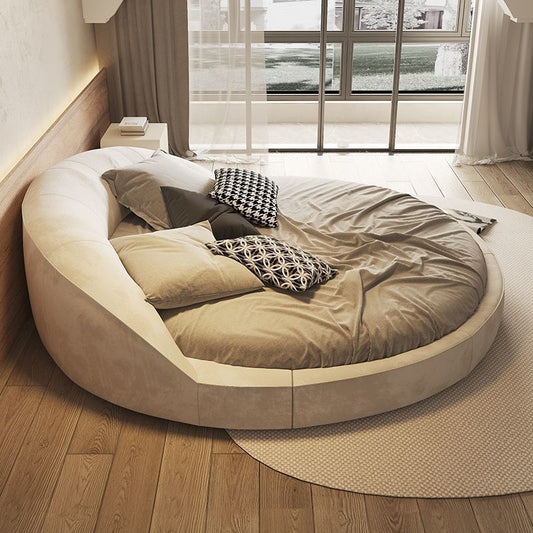 Italian Luxury Fabric Round Bed