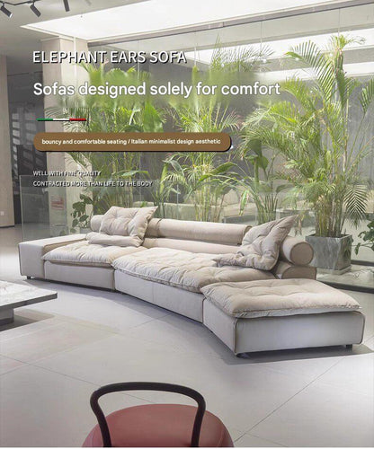 Modern Nubuck Leather Modular Sofa