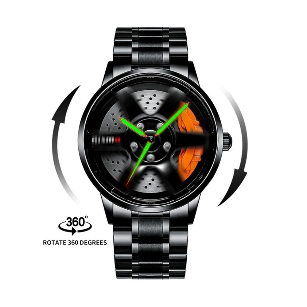 SVJ Men's Spinning Wheel Watch