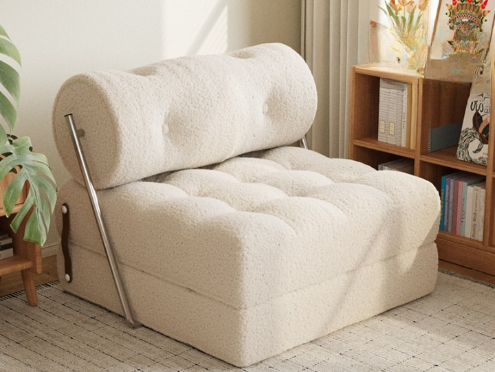 Luxury Lambswool Folding Sofa Bed