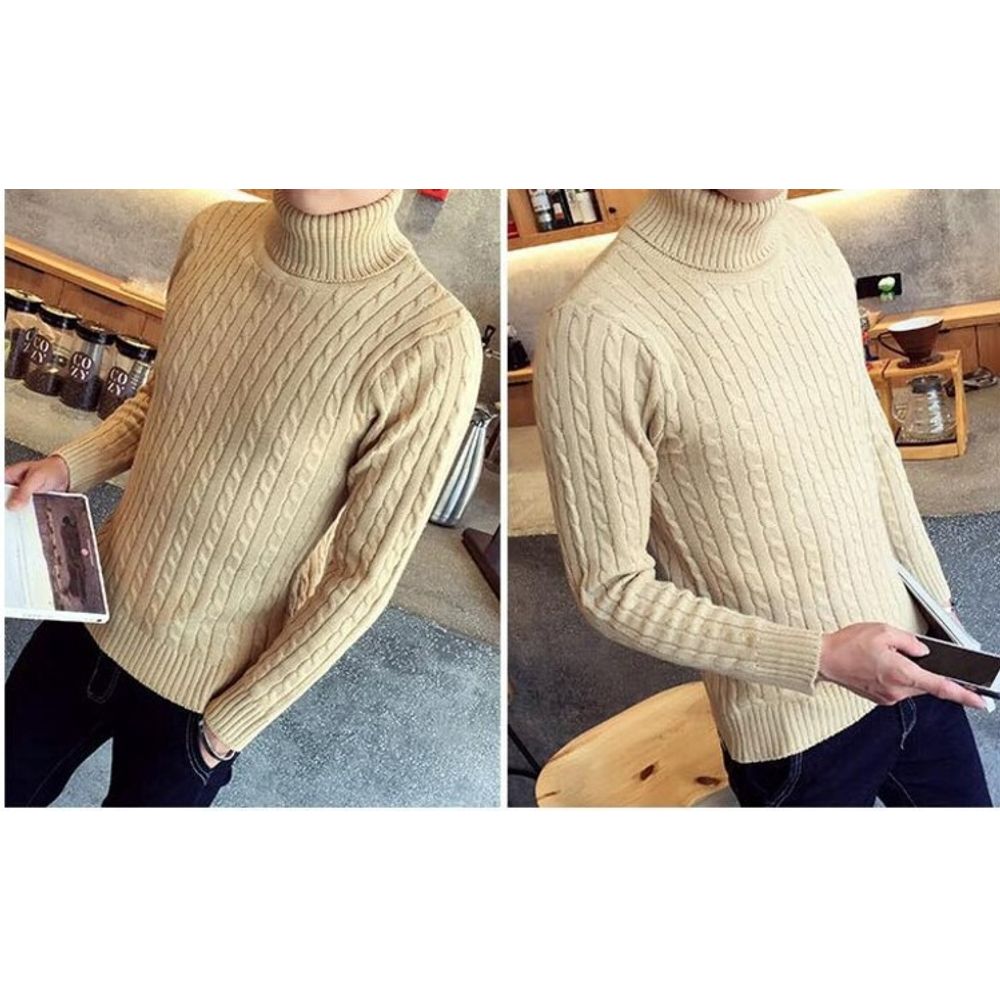 Mens Slim Turtleneck Sweater