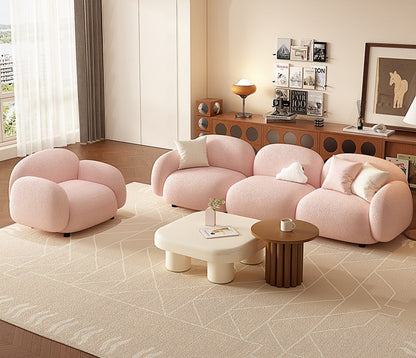 Luxury Lambswool Three Seater Sofa Set With Coffee Table