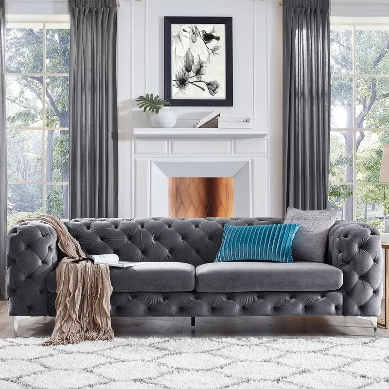 Modern Luxury Velvet Tufted Sofa