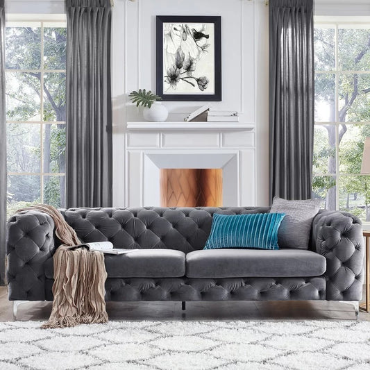 Modern Luxury Velvet Tufted Sofa