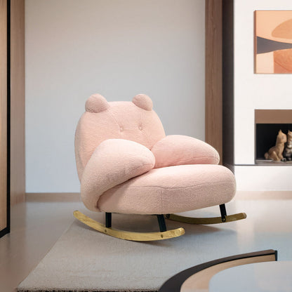 Luxury Teddy Bear Rocking Chair with Adjustable Backrest